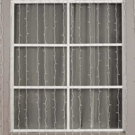 Garland "Curtain" 2 × 3 m, IP44, UMS, white thread, 760 LED, warm white glow, white flicker, 220 V-1