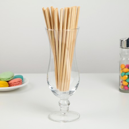 A set of bamboo tubes for panda cocktails, 20 × 0.3 cm