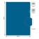 A4 180MKM corner folder, calligrata deluxe, blueberry, opaque, with embossing
