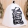 Bath cap with applique "King", black