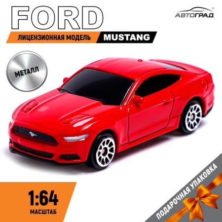 Metal Metallic Ford Mustang, 1:64, Red color