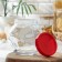 Bank for bulk products Bella, 1.5 l, with a red cover
