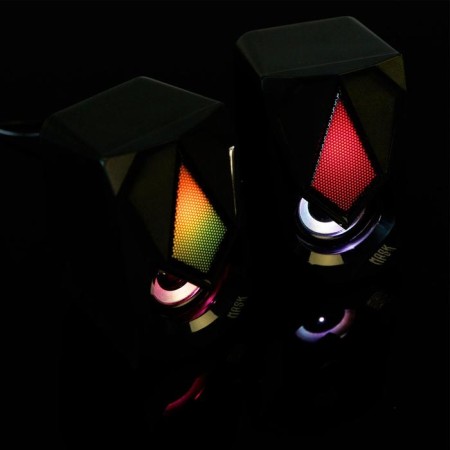Computer speakers 2.0 Qumo Mask AS004, 2x5 W, USB, RGB backlight, black-6