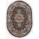 Oval Merinos shahreza carpet, size 200x285 cm, Navy color