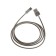 Type -C cable - usb, 2.1 a, metal braid, 1 meter, silver