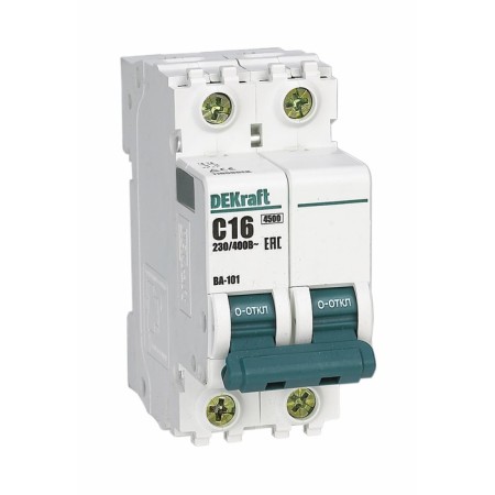 Automatic circuit breaker SE DEKRAFT VA-101, 2 poles, C, 16 A, 4.5 KA, 11066Dek