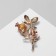 Brooch "Pomegranate branch", red-green color in gold
