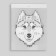 Thermalrotransfer "Wolf", 15.5 × 20 cm, black/white color