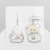 Earrings Assorted "Joy" Pelmen and Khinkali, white color in silver