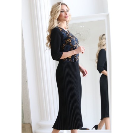 Women's dress, size 44, black color-3