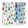 New Year's napkins Paper Home Collection CLASSIC "Multi -colored Christmas trees", 3 layers, 33x33 cm, 20 pcs