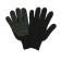 Gloves, hb, knitting grade 7, 6 threads, size 10, with PVC dots, black, Greengo