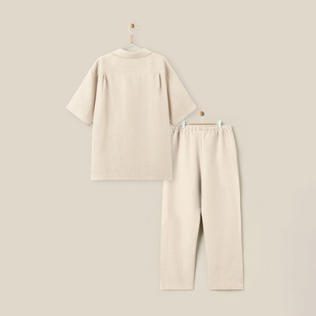 Male home -made costume (short sleeve and pants shirt) SL Home p. M, milk-11