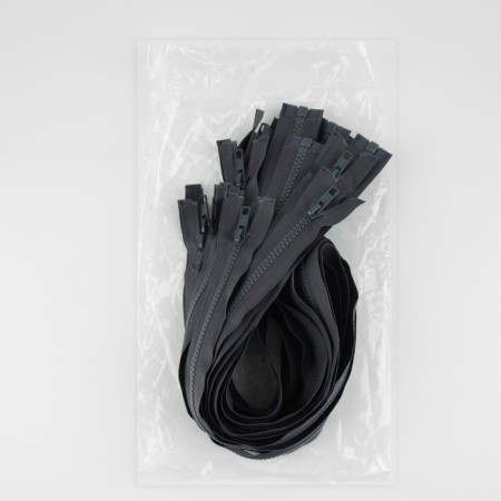 Lightning "Tractor", No. 5, detachable, automatic lock, 90 cm, dark gray color-2