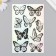 Holographic stickers (stickers) "Butterflies" 10x15 cm, 5-215