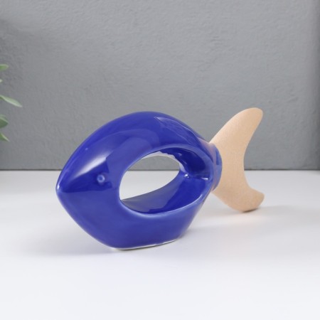 Souvenir ceramics "fish" sand-blue 26x5.5x9.5 cm-1