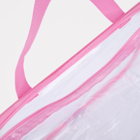 Lightning cosmetic bag, transparent/pink color-2