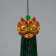 Textile suspension, plastic "Chinese lion" Green 2x4x14 cm