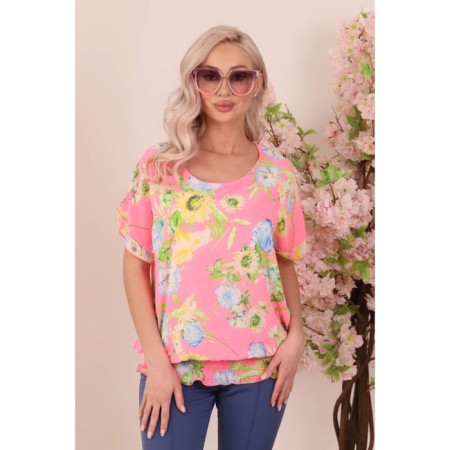 Female blouse, size 48, pink color-1