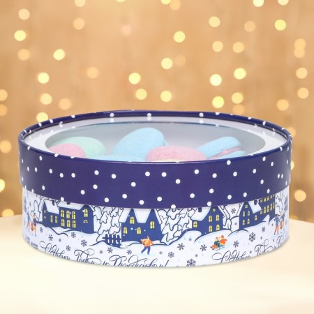 Box for Makarun Tubus with the Window "Happy New Year" 21 x 21 x 7 cm-6