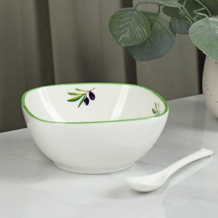 Porcelain salad with a spoon of Oliva, 300 ml-2