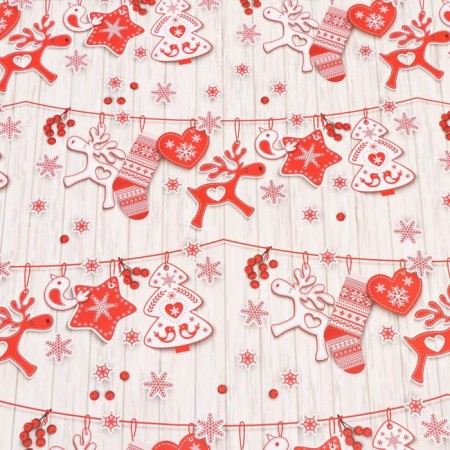 Glossy packaging paper "Christmas garland", 70 x 100 cm, 1 sheet-3