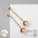 Earrings Metal "Bohemia" balls on a chain, color gold