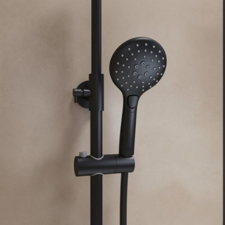 Shower system IDDIS RAY RAYBL3FI06, tropical shower, shower, brass, black-4