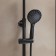 Shower system IDDIS RAY RAYBL3FI06, tropical shower, shower, brass, black