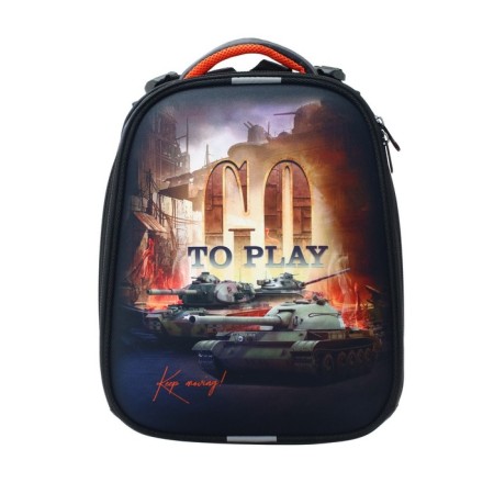 School backpack 38 x 30 x 16 cm, ergonomic back, stavia "tank", multicolor-3