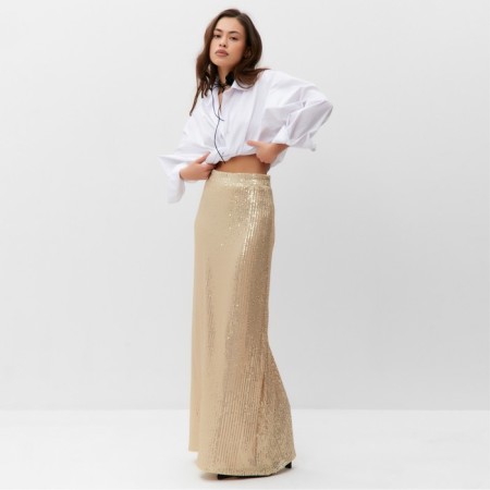 Women's skirt from sequins Mist, p.44, golden-1