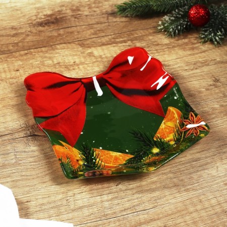 A plate in the form of a gift "Orange", 15x17.3 cm-3