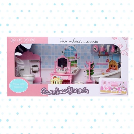 Game set of furniture for dolls "Family Manor: Bathroom"-7