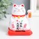 Plastic pendulum from the solar battery "cat manki-naeko sleeping" white 9.5x10x9.5 cm