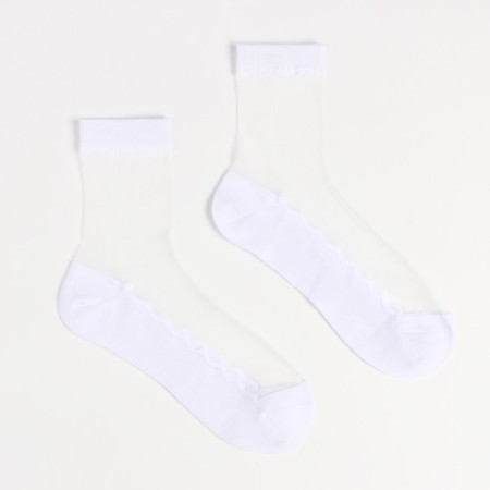 Women's socks, white color, size 23-25 ​​(36-40)-1
