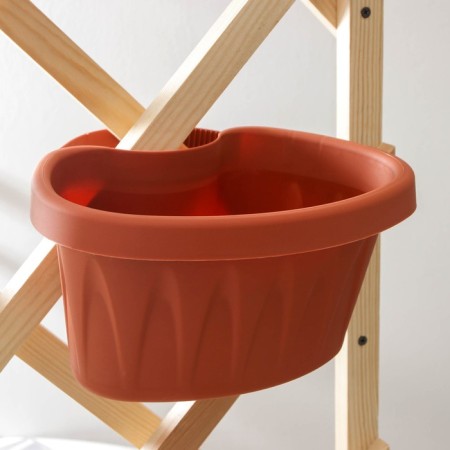 Kashpo on the drain pipe "Alia", 3.5 l, the color of the terracotta-4