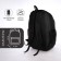 School backpack from textiles with a zipper, 4 pockets, black color