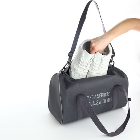 Road bag, textura, small size, color gray-7