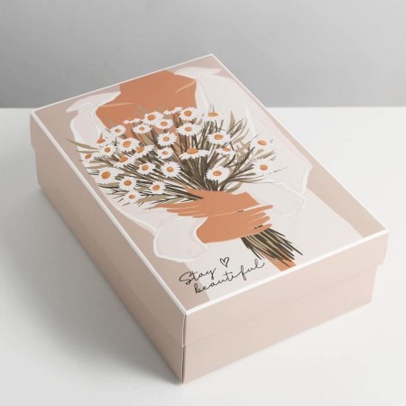 Gift folding box, packaging, "chamomile", 30 x 20 x 9 cm-1