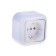 Kuntsevo socket RA16-638 Z "Valentina, 16 A, 230 V, single, outer, with salary, white