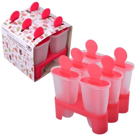 Ice cream forms with a multidente “Sweet” stand, plastic, 6 pcs