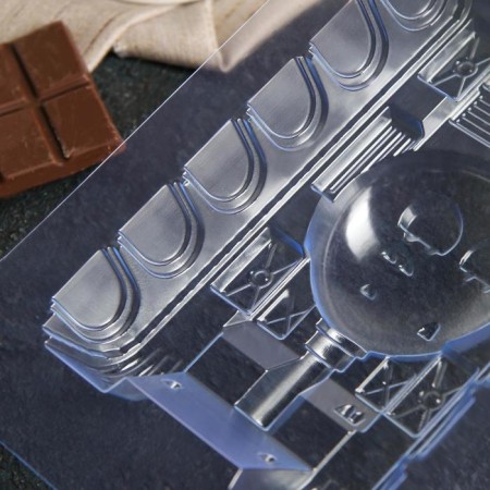 Form for chocolate and sweets plastic "Tank Big", the color is transparent-2