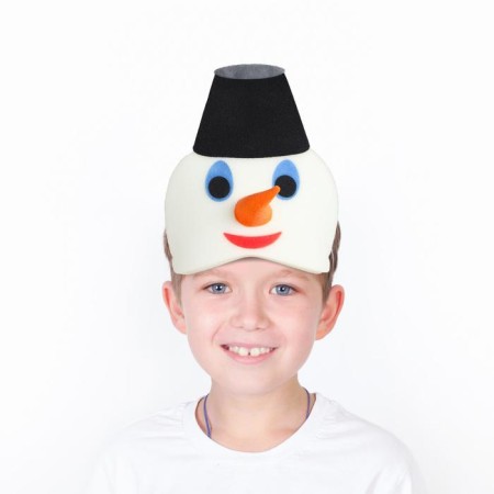 Carnival mask "Snowman" with a voluminous nose, on an elastic band, foam