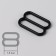Strap regulator, plastic, 15 mm, 100 pcs, black color