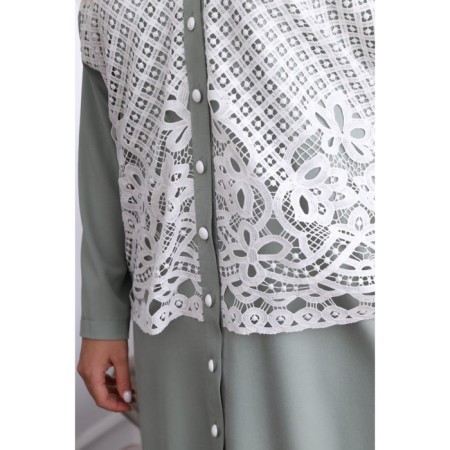 Women's dress, size 54, khaki color-4