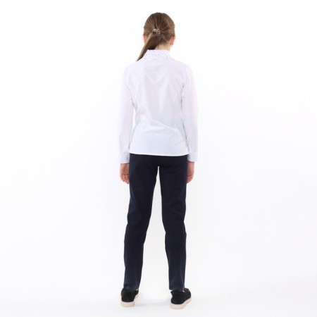 School blouse for girls, white color, height 146 cm-3