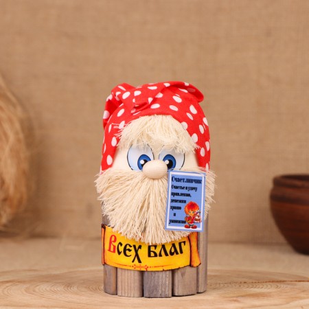 Brownie Lucky "All the Blessings", on a barrel, 14x8x8 cm-5