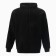 Male sweatshirt is laid down, the color is black, size 56