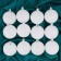 Set of balls plastic D-6 cm, 12 pcs "Shiny haze" white