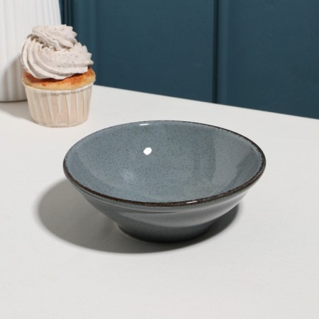 Pearl salad bowl, d = 16 cm, 450 ml, blue, porcelain